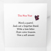 Carte Trois Volets Bonne année (Intérieur en premier)