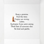 Carte Trois Volets Bonne année (Intérieur au milieu)