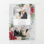 Carte Trois Volets Botanique classique d'hiver Deux photos (Page de couverture)