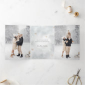 Carte Trois Volets Botanique classique d'hiver Deux photos (Intérieur)