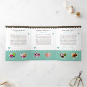 Carte Trois Volets Boulangerie de gâteaux et sucreries (Intérieur)