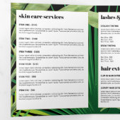 Carte Trois Volets Boutique & Salon moderne Tropical de luxe Noir (Intérieur en premier)