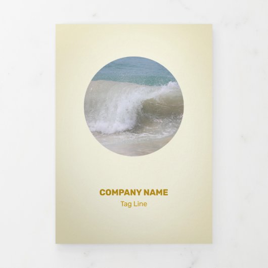 Carte Trois Volets Brown et orange soigné (Page de couverture)