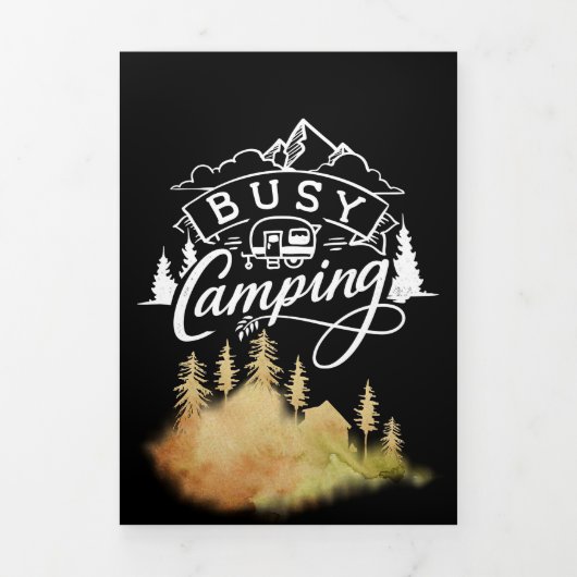 Carte Trois Volets Bus Camping heureux (Page de couverture)