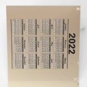 Carte Trois Volets Calendrier des salutations professionnelles 2022-2 (Intérieur en premier)