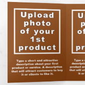 Carte Trois Volets Carte triangulaire Brown Halloween d'affaires (Intérieur en premier)