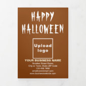 Carte Trois Volets Carte triangulaire Brown Halloween d'affaires (Page de couverture)
