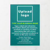 Carte Trois Volets Carte triangulaire Turquoise pour produits d'affai (Page de couverture)