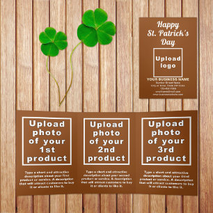 Carte Trois Volets Carte triplée Brown St. Patrick's Day Business