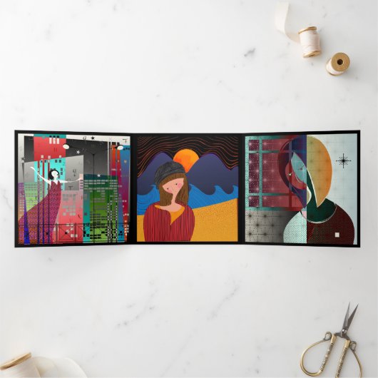 Carte Trois Volets Chansons pour femmes (Intérieur)