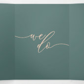 Carte Trois Volets Classic Sage Green Simple Forme minimum Mariage (Intérieur au milieu)