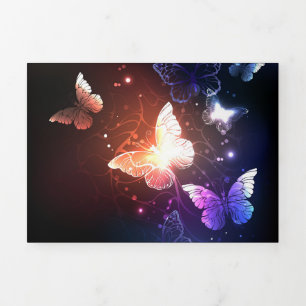 Carte Trois Volets Clowing Night Butterflies