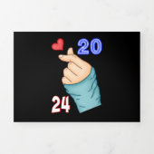 Carte Trois Volets Coréen Coeur 2024 (Page de couverture)