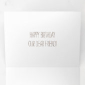 Carte Trois Volets Courses Horses anniversaire salutation (Intérieur en premier)