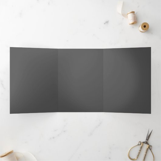 Carte Trois Volets Create Your Own dark gray Custom Design (Intérieur)