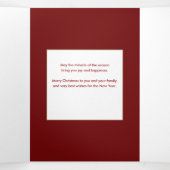 Carte Trois Volets Croire en or Calligraphie, Sparkles Photo - Rouge  (Intérieur au milieu)