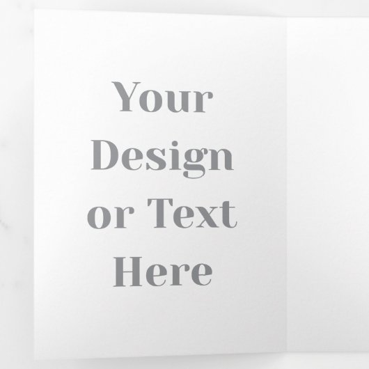 Carte Trois Volets Customizable Your Design or Text Here Personalized (Intérieur en premier)