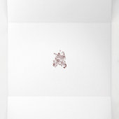 Carte Trois Volets Décor rouge orangé (Intérieur au milieu)