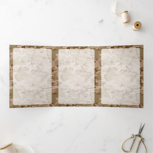 Carte Trois Volets Déguisement Désert, Militaire, Armée (Intérieur)