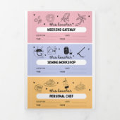 Carte Trois Volets DIY Custom Activity Coupons Trifold Card (Page de couverture)