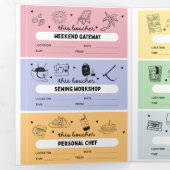 Carte Trois Volets DIY Custom Activity Coupons Trifold Card (Intérieur en premier)