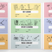 Carte Trois Volets DIY Custom Activity Coupons Trifold Card (Intérieur au milieu)