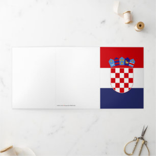 Carte Trois Volets Drapeau de Croatie