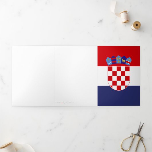 Carte Trois Volets Drapeau de Croatie (Extérieur)