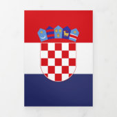 Carte Trois Volets Drapeau de Croatie (Page de couverture)