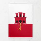 Carte Trois Volets Drapeau de Gibraltar (Page de couverture)