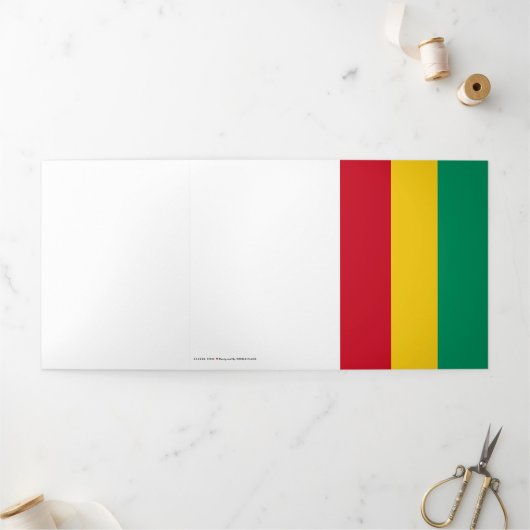 Carte Trois Volets Drapeau de Guinée (Extérieur)