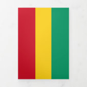 Carte Trois Volets Drapeau de Guinée (Page de couverture)