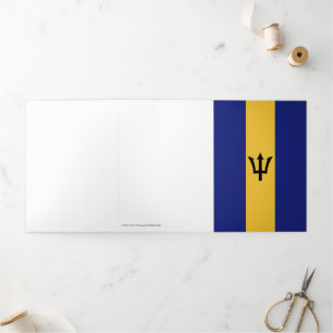 Carte Trois Volets Drapeau de la Barbade