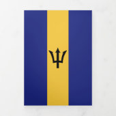 Carte Trois Volets Drapeau de la Barbade (Page de couverture)