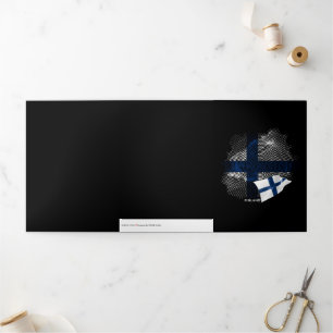 Carte Trois Volets Drapeau de la Finlande