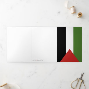 Carte Trois Volets drapeau de la Palestine
