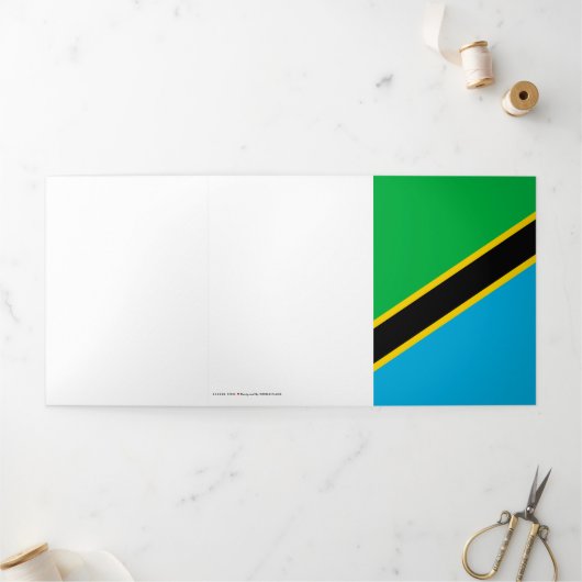 Carte Trois Volets Drapeau de la Tanzanie (Extérieur)