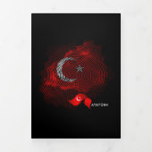Carte Trois Volets Drapeau de la Turquie (Page de couverture)