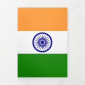 Carte Trois Volets Drapeau de l'Inde (Page de couverture)