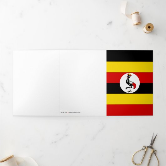 Carte Trois Volets Drapeau de l'Ouganda (Extérieur)