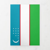 Carte Trois Volets Drapeau de l'Ouzbékistan (Page de couverture)