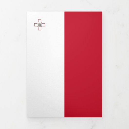 Carte Trois Volets Drapeau de Malte (Page de couverture)