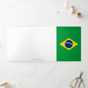 Carte Trois Volets Drapeau du Brésil