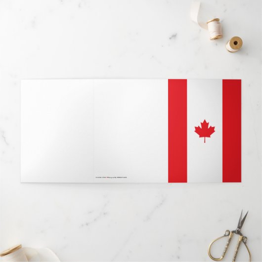 Carte Trois Volets Drapeau du Canada (Extérieur)