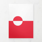 Carte Trois Volets Drapeau du Groenland (Page de couverture)