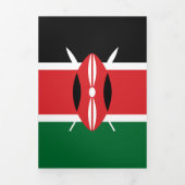 Carte Trois Volets Drapeau du Kenya (Page de couverture)