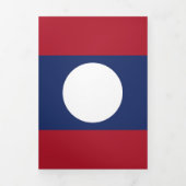Carte Trois Volets Drapeau du Laos (Page de couverture)