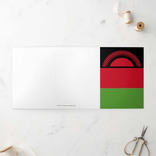 Carte Trois Volets drapeau du Malawi (Extérieur)