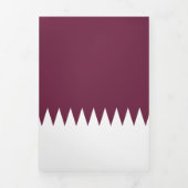 Carte Trois Volets Drapeau du Qatar (Page de couverture)