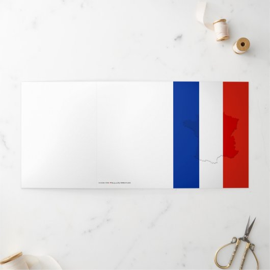 Carte Trois Volets drapeau français (Extérieur)